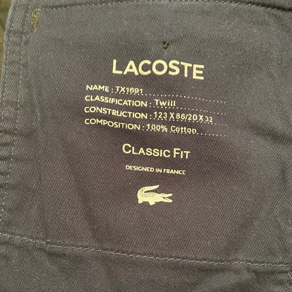 LACOSTE Men’s Black Chinos sz35 - Picture 8 of 9